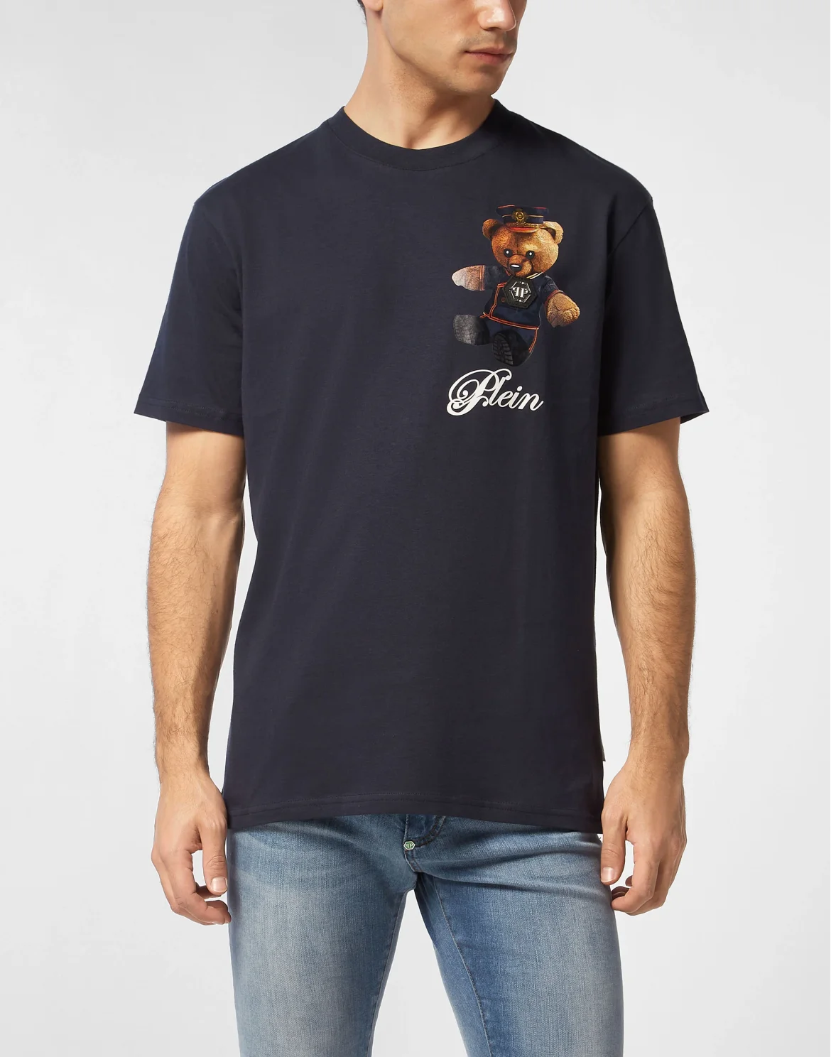Round Neck T-Shirt Teddy Bear, цвет: Синий