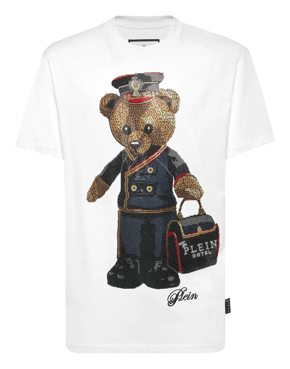 Round Neck T-Shirt Full Of Stones Teddy Bear, цвет: Белый