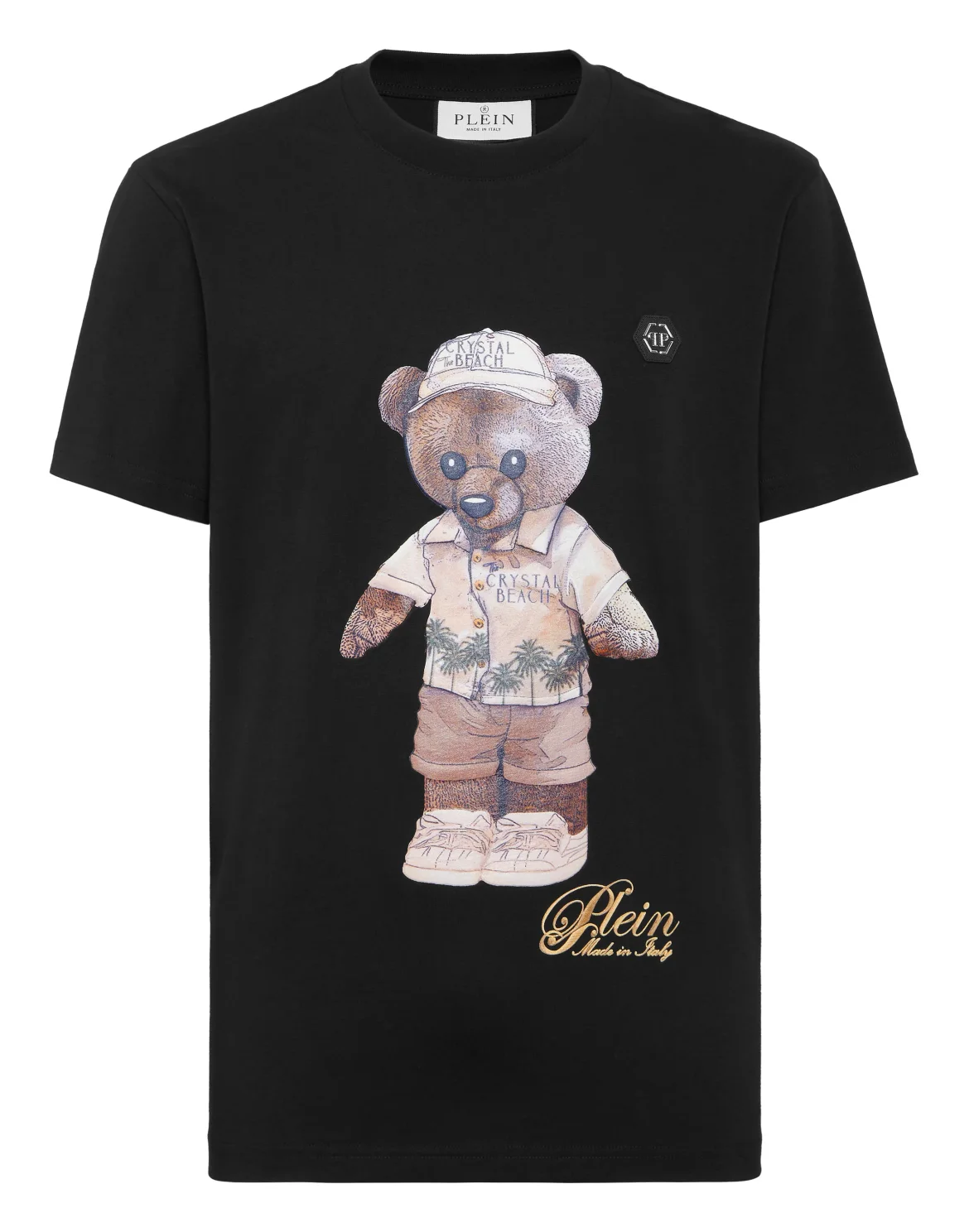Round Neck T-Shirt Teddy Beach, цвет: Черный