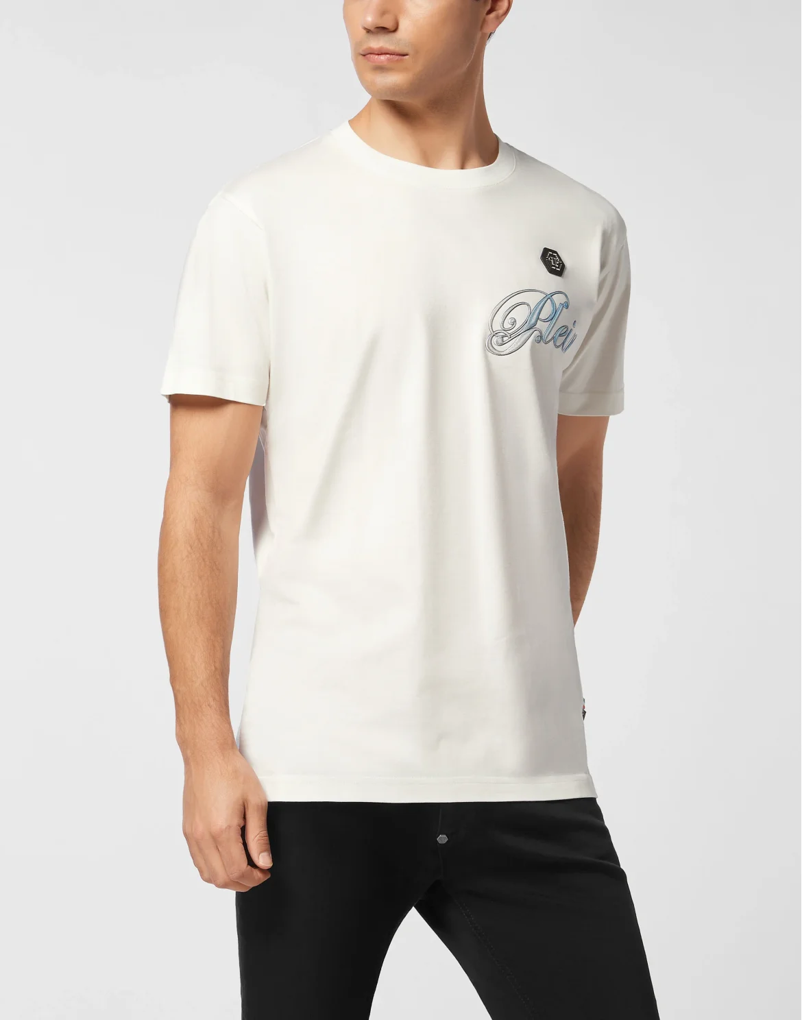 Round Neck T-Shirt Gradient Skull, цвет: Бежевый