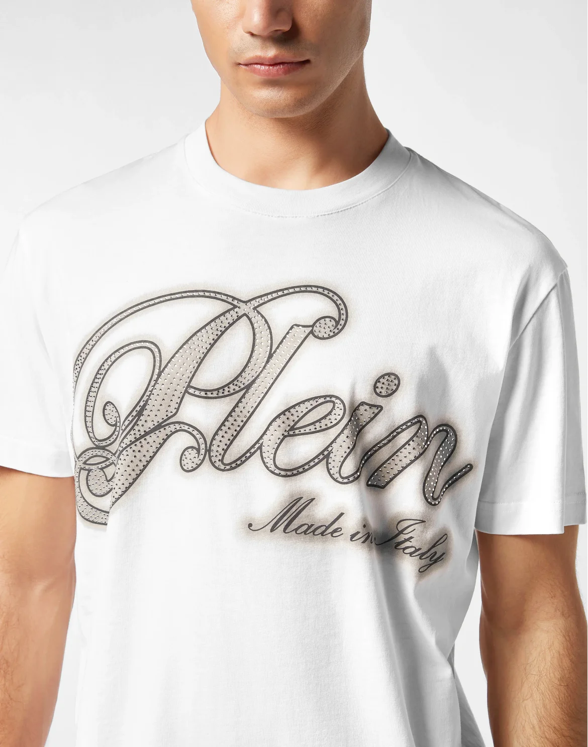 T-Shirt Basic Strass Signature, цвет: Белый