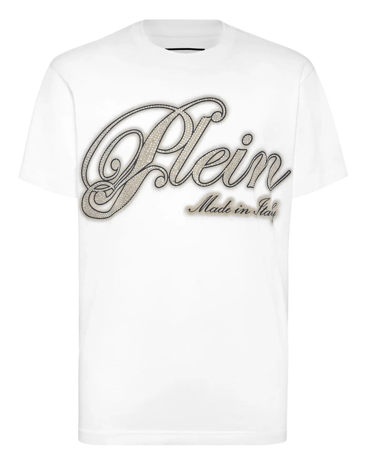 T-Shirt Basic Strass Signature, цвет: Белый