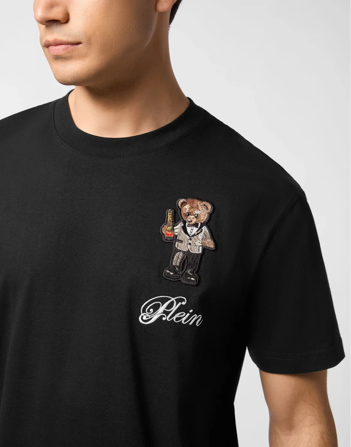 Heavy Cotton T-Shirt Teddy Bear, цвет: Черный