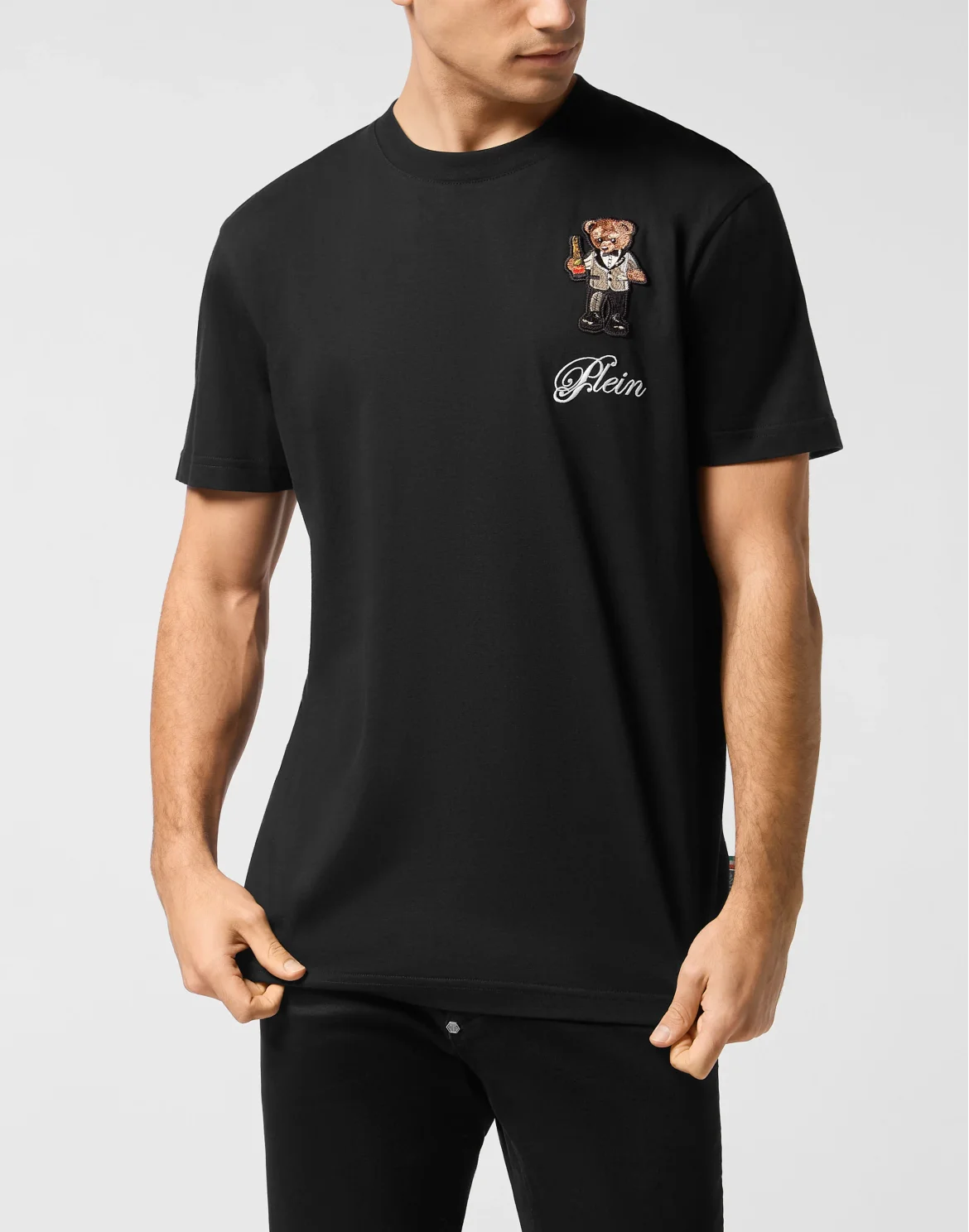 Heavy Cotton T-Shirt Teddy Bear, цвет: Черный