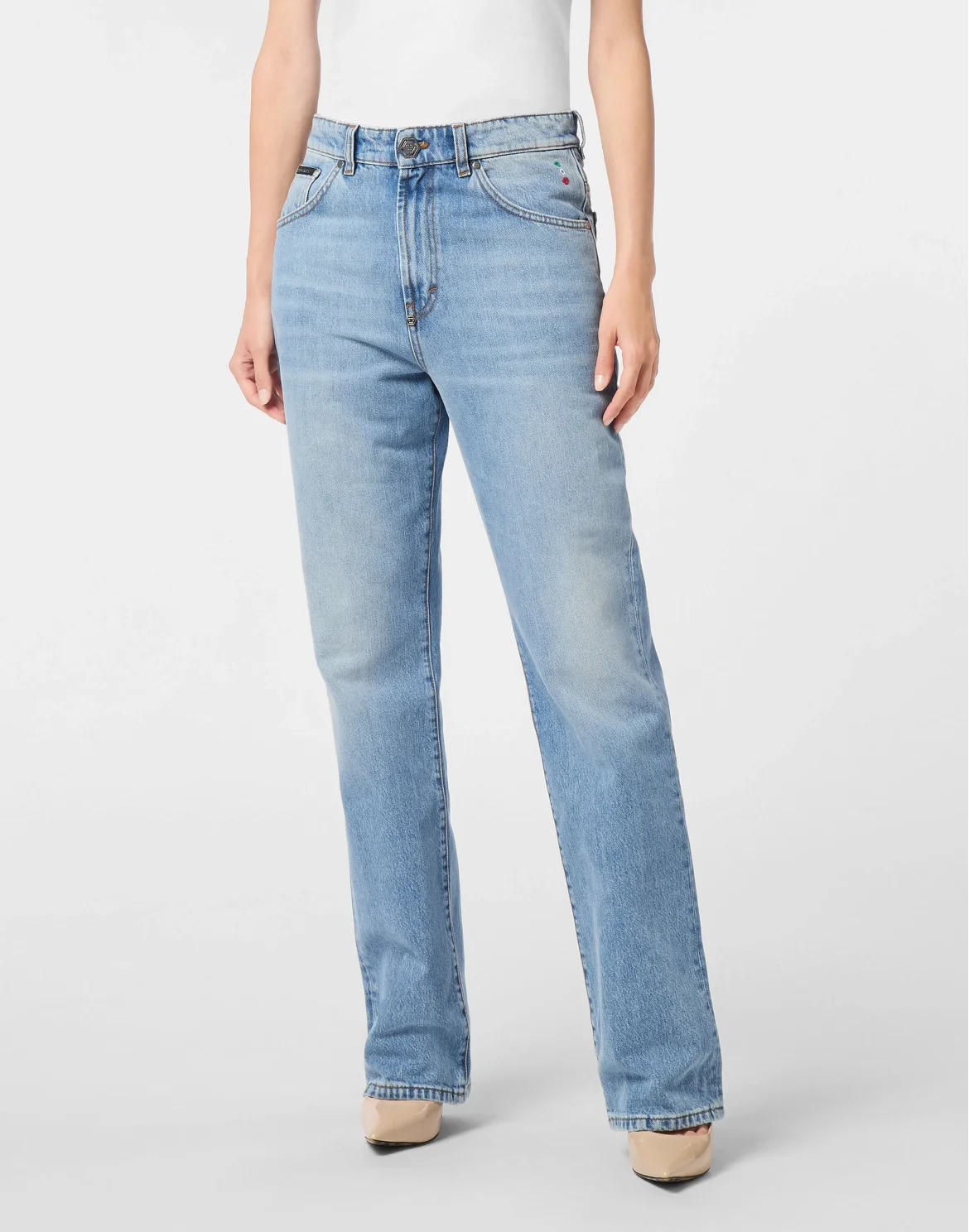 Straight Fit Jeans, цвет: Голубой