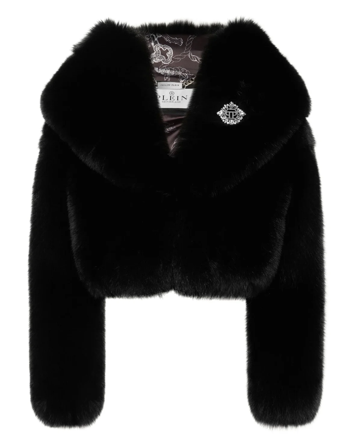 Fox Fur Hooded Short Jacket, цвет: Черный