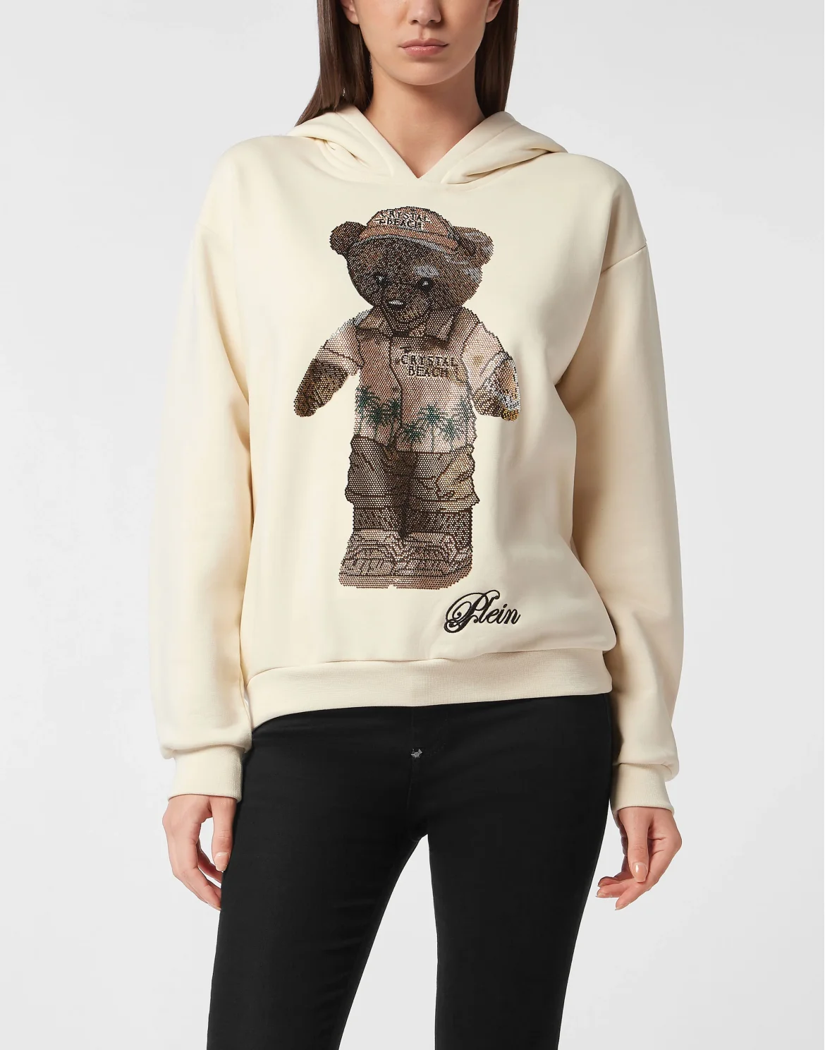 Cotton Venice Beach Fit Hoodie Teddy Beach Crystal, цвет: Бежевый