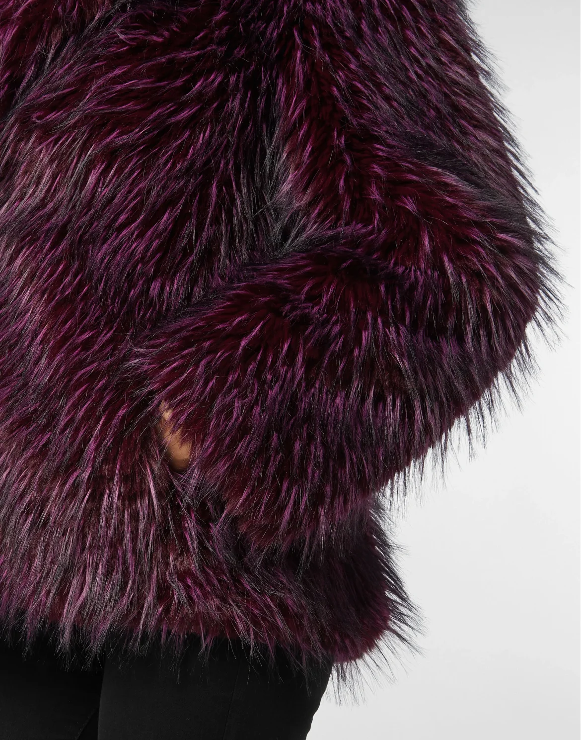 Eco Fur Short Coat, цвет: Красный