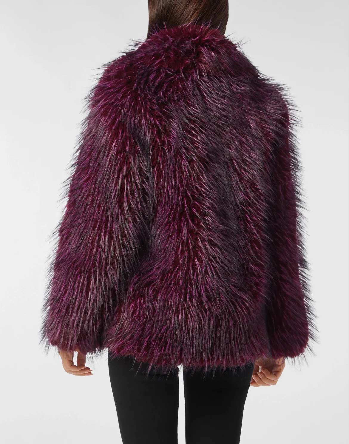 Eco Fur Short Coat, цвет: Красный