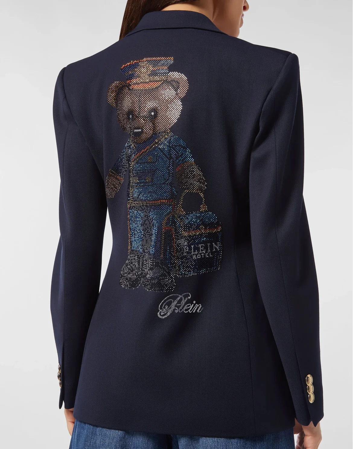 Marine Fit Double-Breasted Blazer Teddy, цвет: Синий