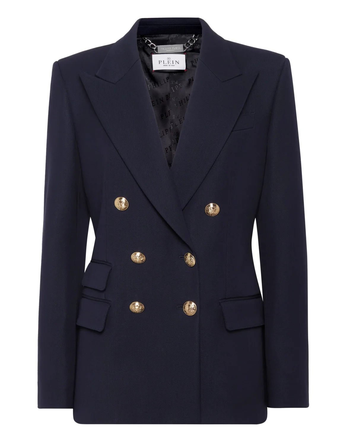 Marine Fit Double-Breasted Blazer Teddy, цвет: Синий