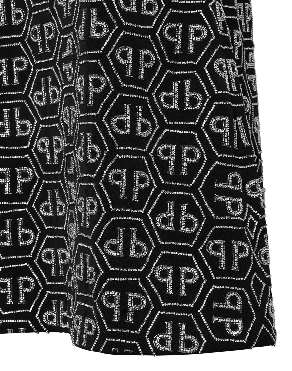 Mini Dress Monogram Strass, цвет: Черный