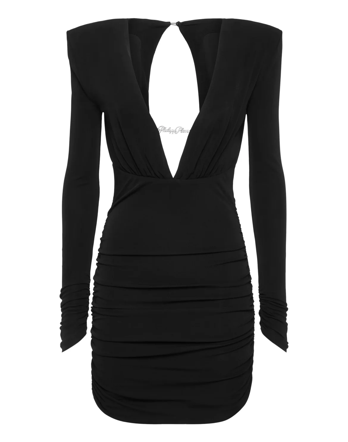 Long-Sleeved Mini Dress, цвет: Черный