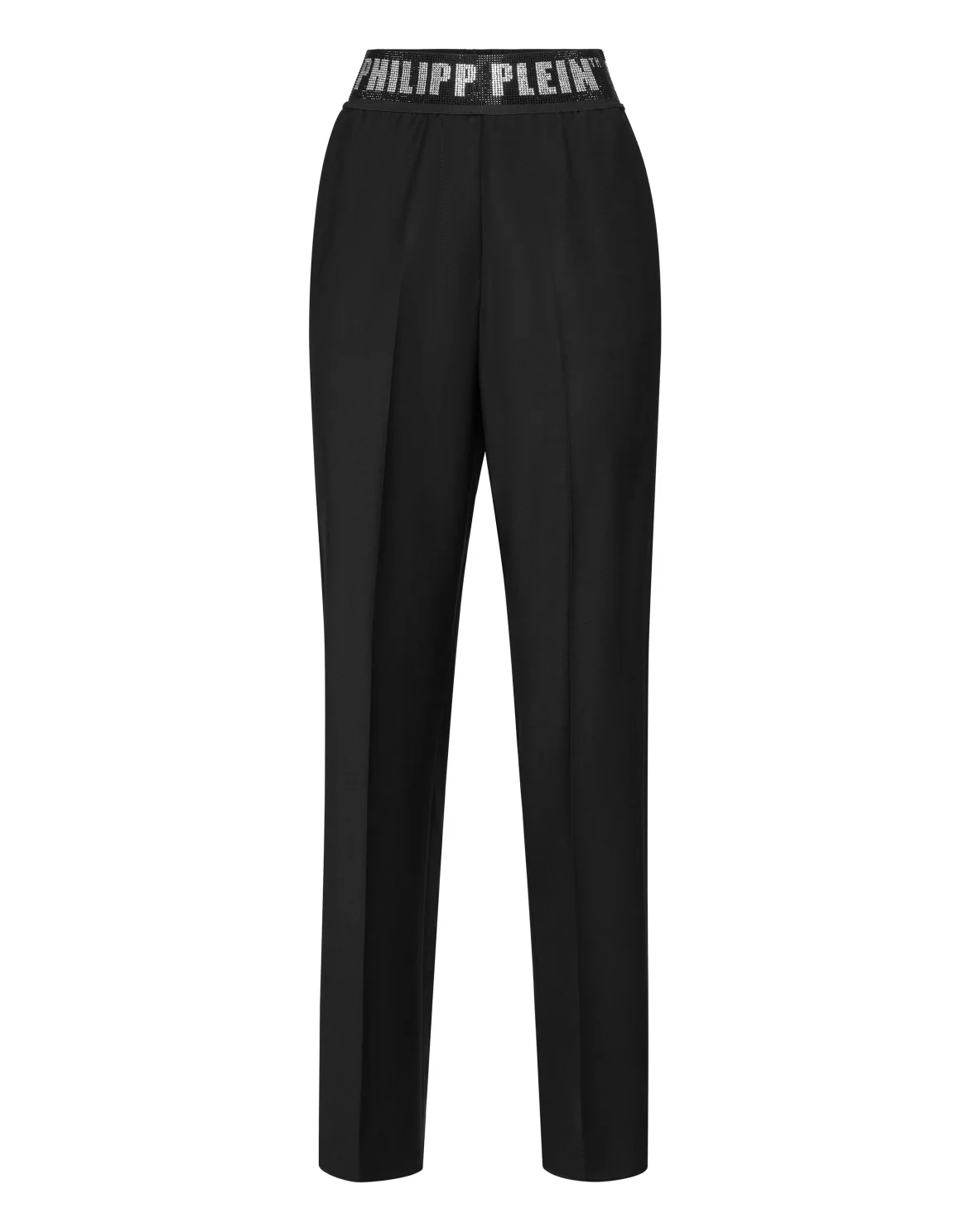Wool Classic Trousers Elastic Band Crystal, цвет: Черный