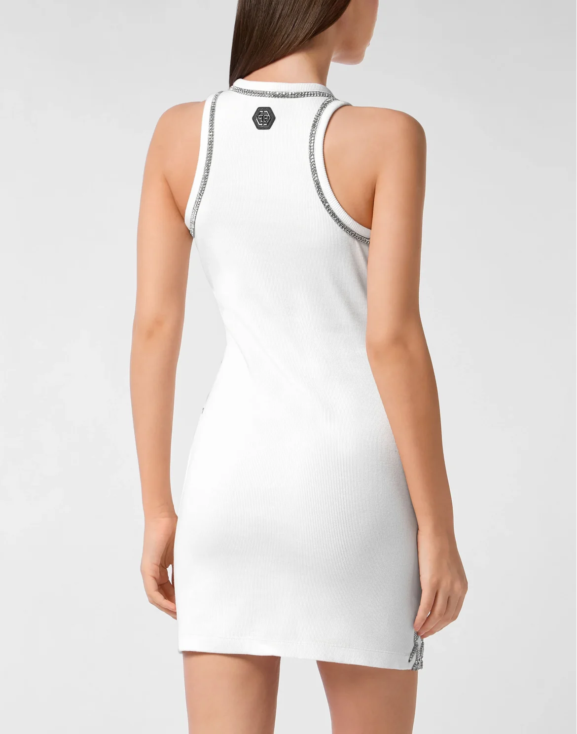 Short Tank Dress Crystal Net, цвет: Белый