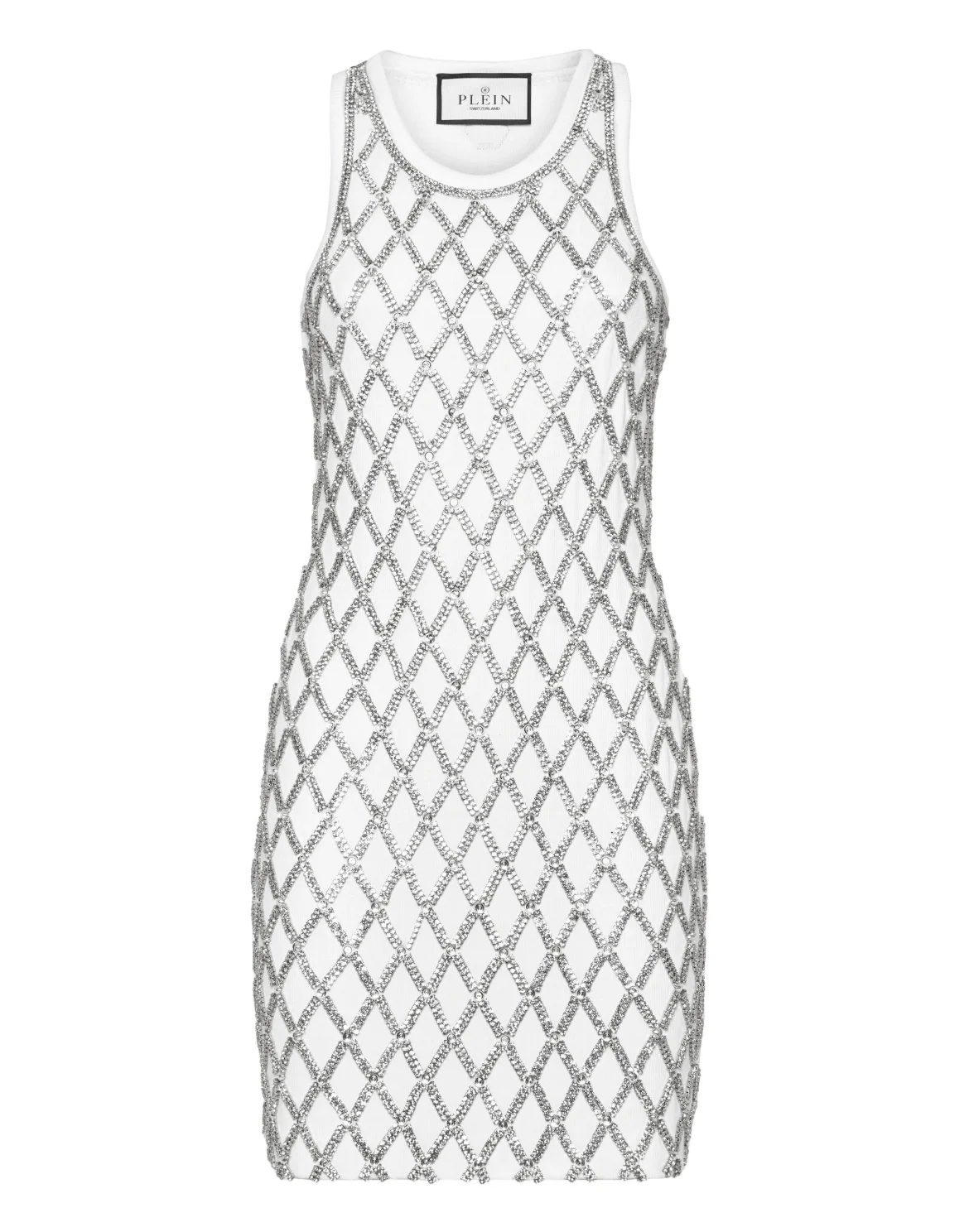 Short Tank Dress Crystal Net, цвет: Белый