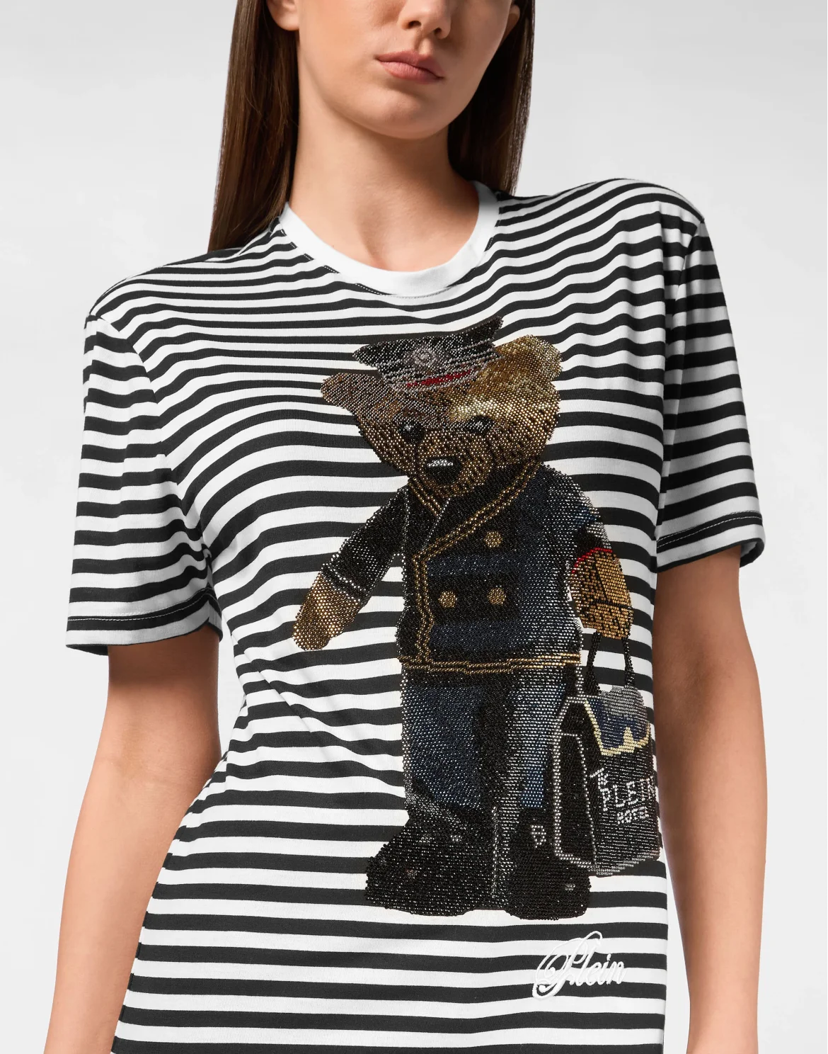 Cotton Striped T-Shirt Man Fit Teddy, цвет: Синий