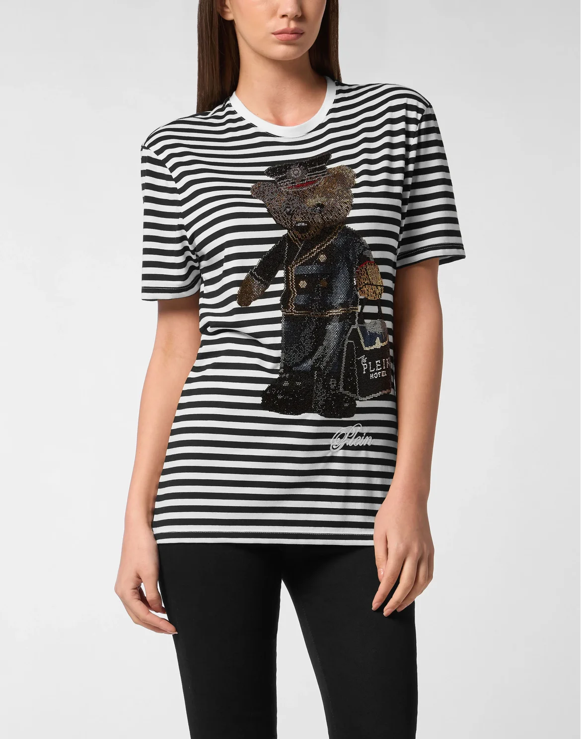 Cotton Striped T-Shirt Man Fit Teddy, цвет: Синий
