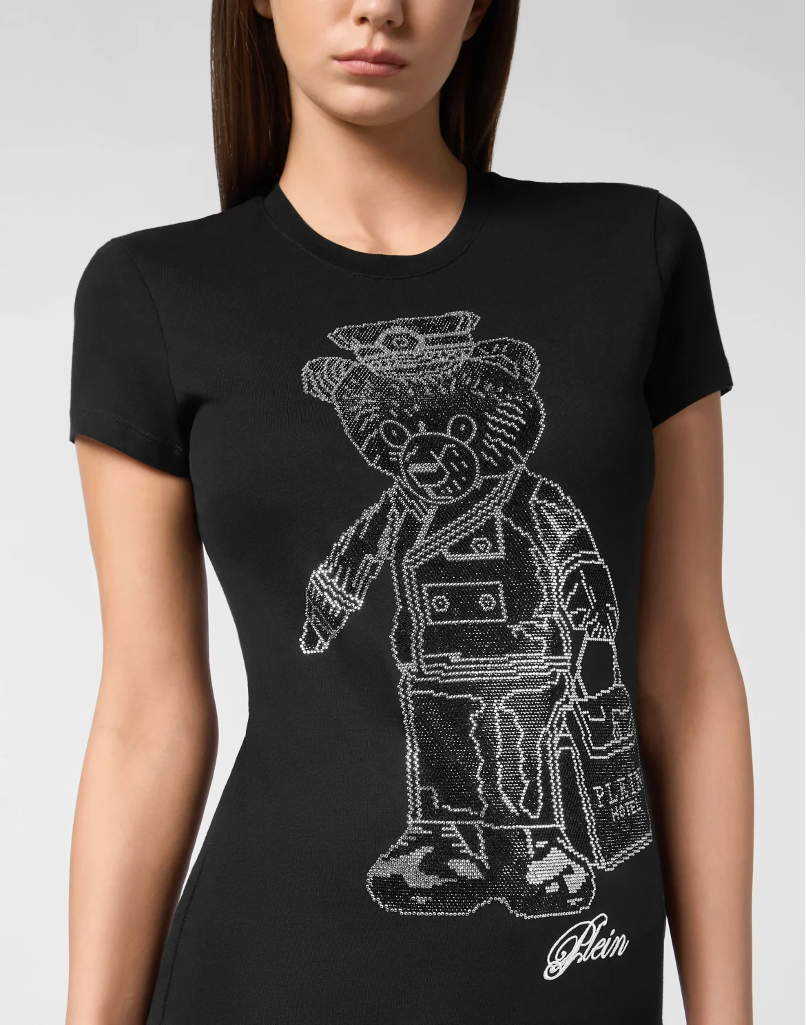 Cotton Sexy Pure Fit T-Shirt Teddy Doorman Crystal, цвет: Черный
