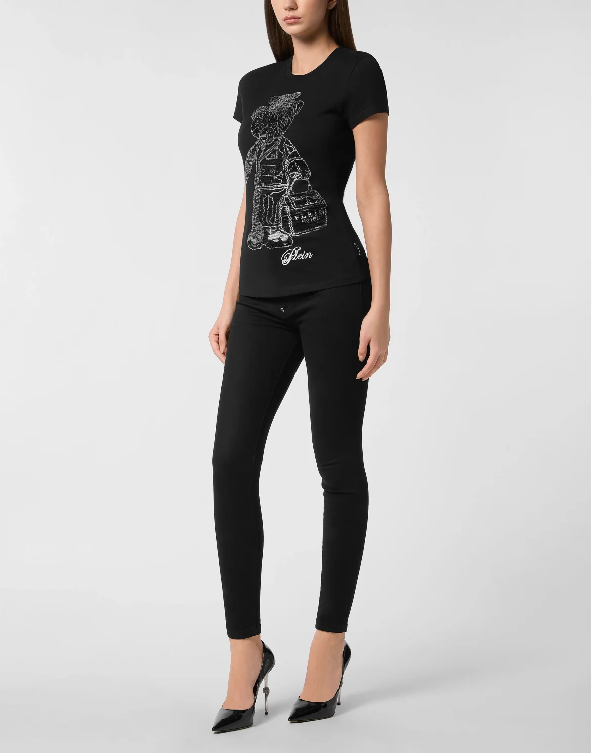 Cotton Sexy Pure Fit T-Shirt Teddy Doorman Crystal, цвет: Черный