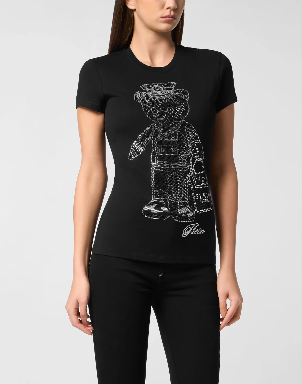 Cotton Sexy Pure Fit T-Shirt Teddy Doorman Crystal, цвет: Черный