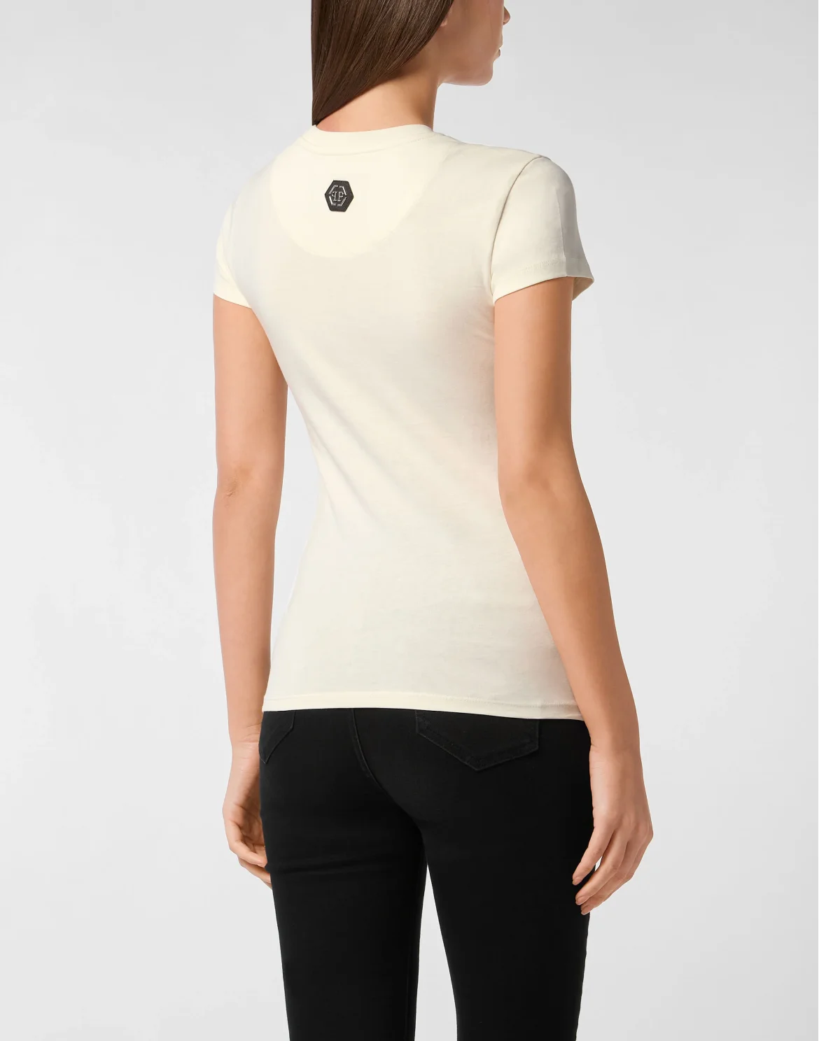 Cotton Sexy Pure Fit T-Shirt Teddy Waiter Crystal, цвет: Бежевый