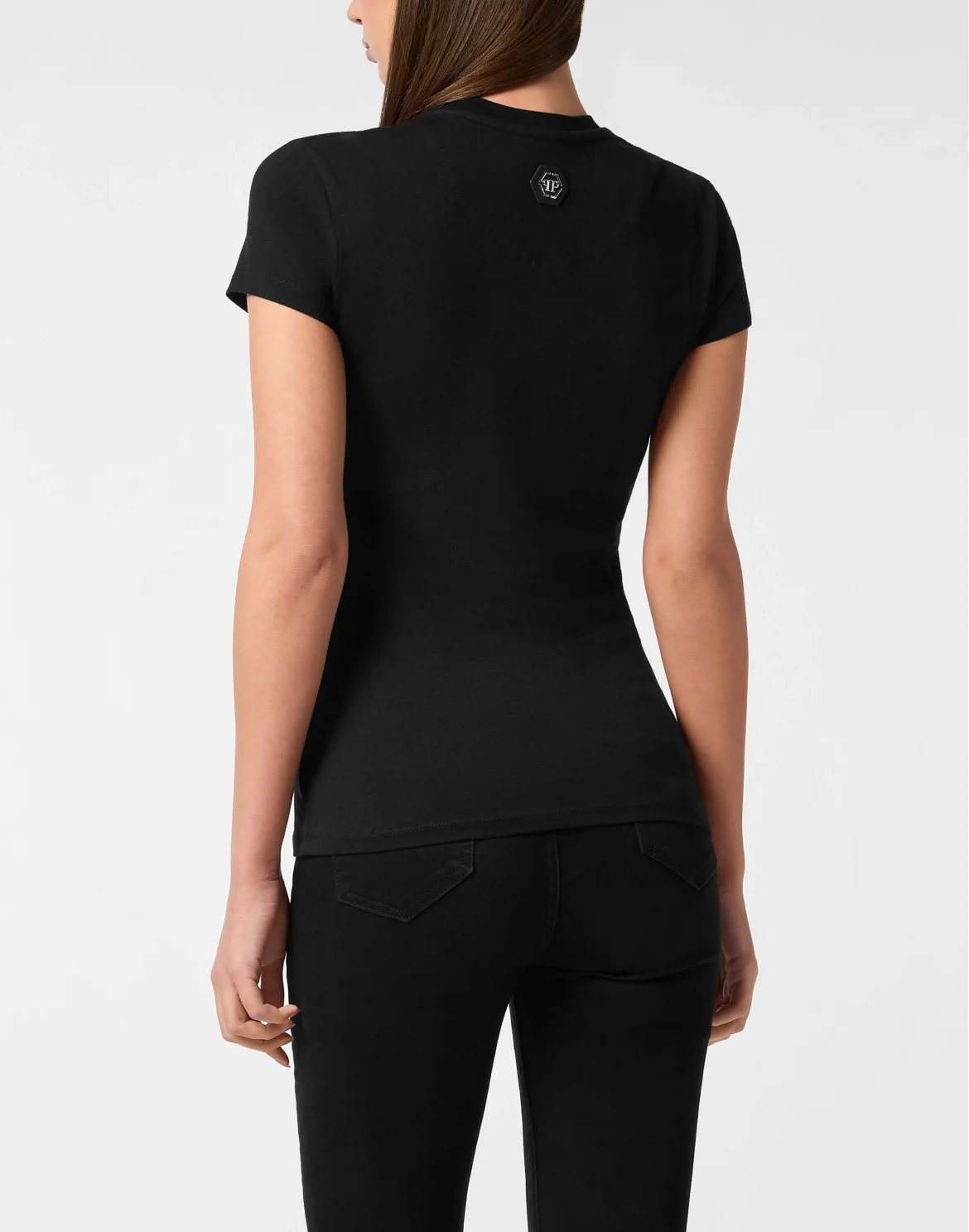 Cotton Sexy Pure Fit T-Shirt Teddy Waiter Crystal, цвет: Черный