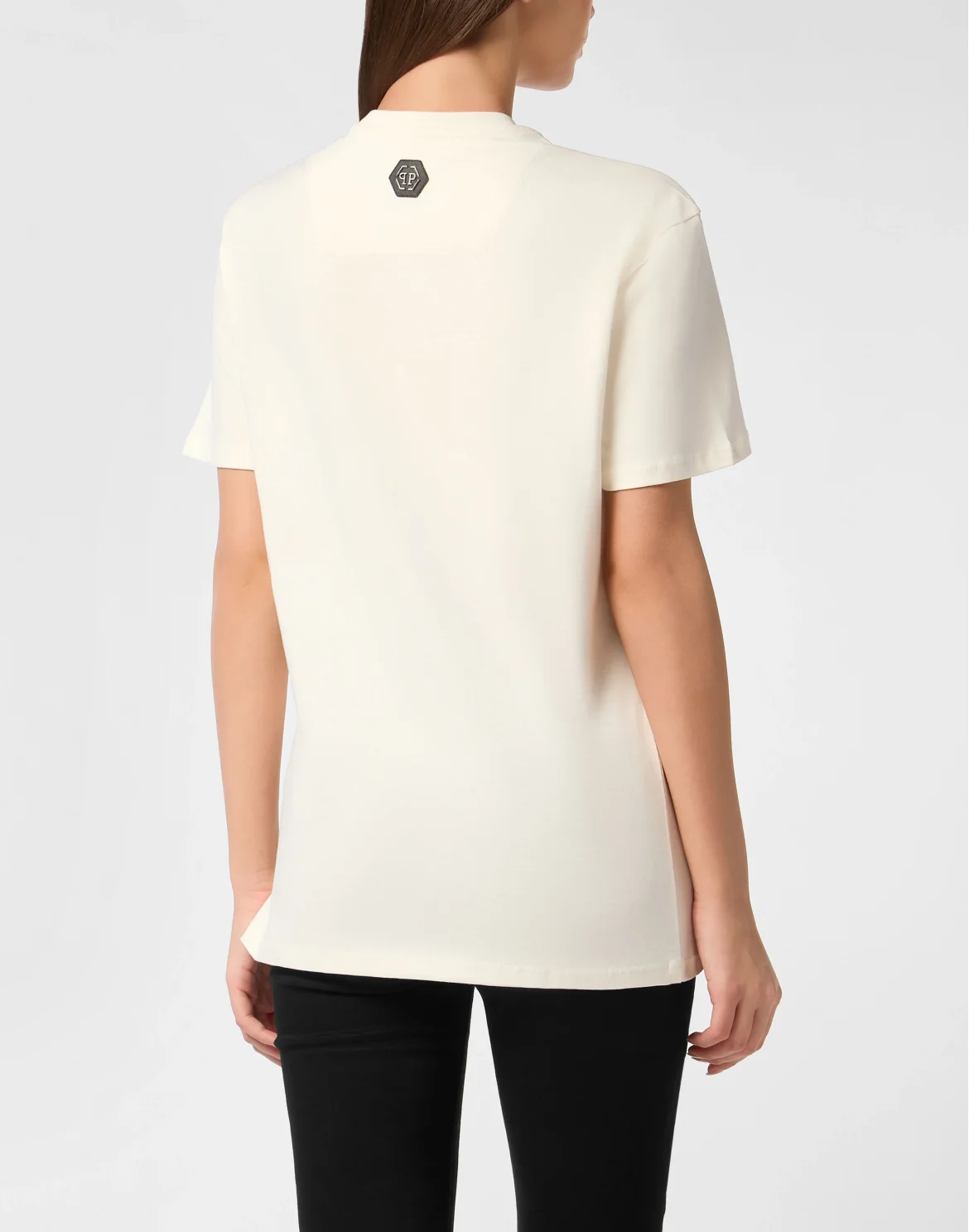 Cotton Man Fit T-Shirt Teddy Waiter Strass, цвет: Бежевый