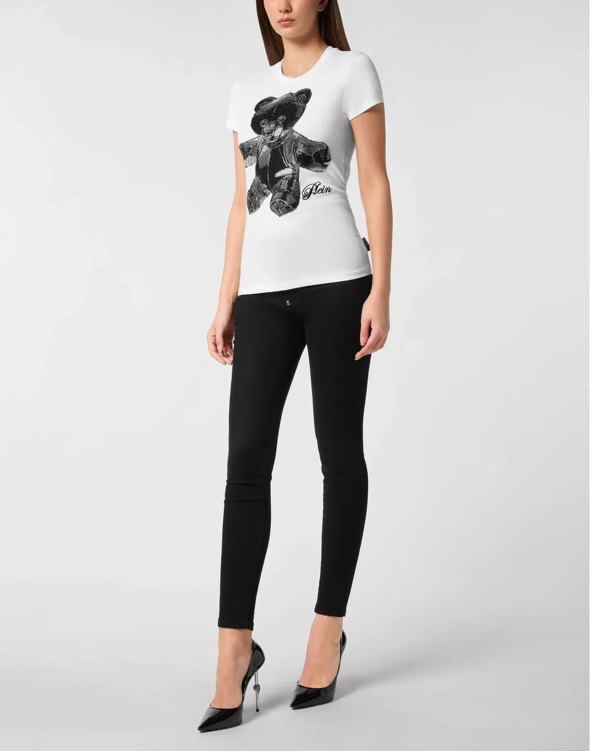 Cotton Sexy Pure Fit T-Shirt Teddy Crystal, цвет: Белый