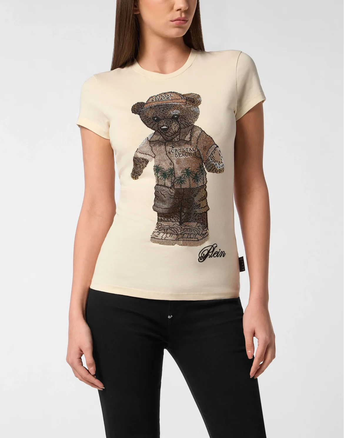 Cotton Sexy Pure Fit T-Shirt Teddy Beach Crystal, цвет: Бежевый