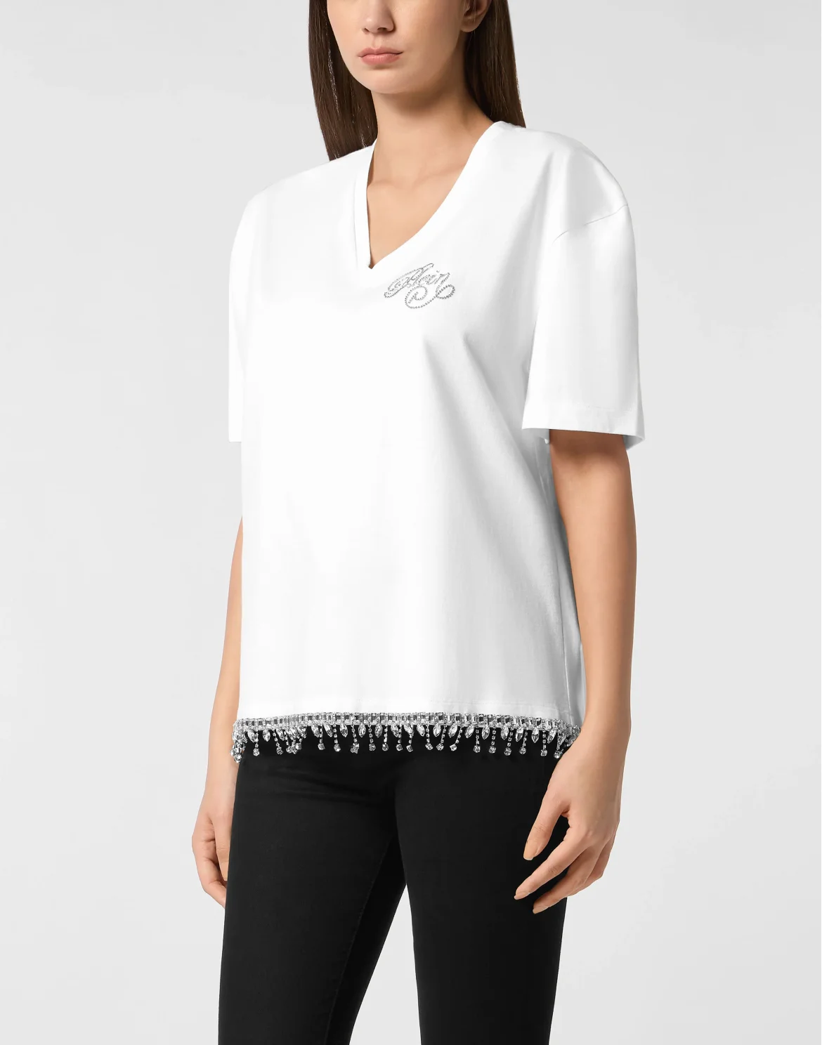 V-Neck T-Shirt Signature, цвет: Белый