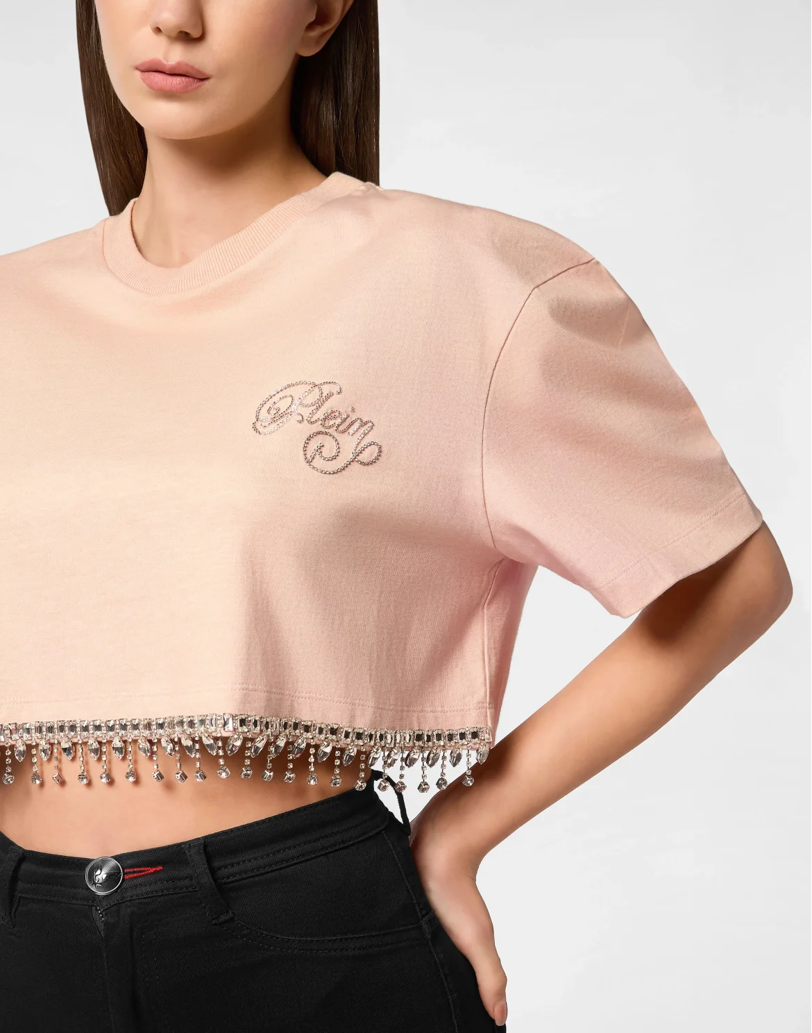 Cropped T-Shirt Signature, цвет: Розовый
