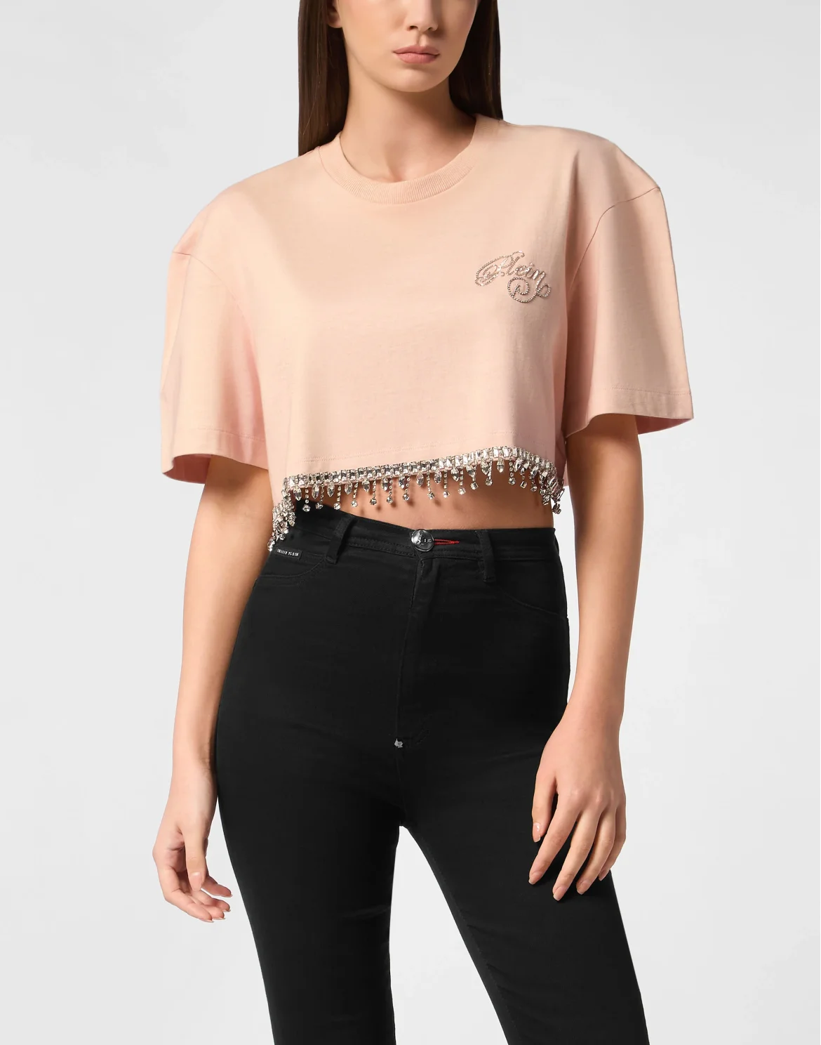 Cropped T-Shirt Signature, цвет: Розовый