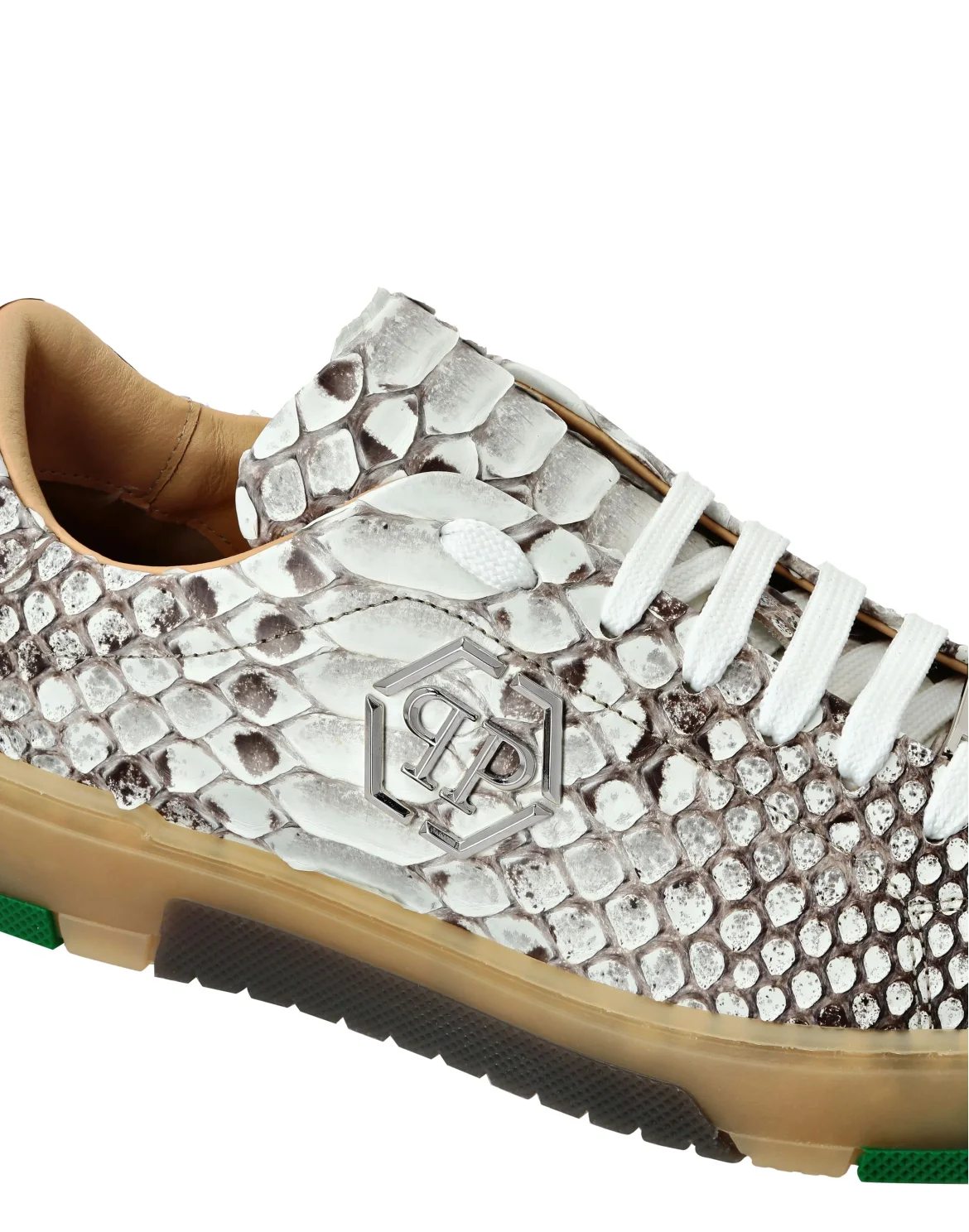 Real Python Low Top Sneakers, цвет: Бежевый