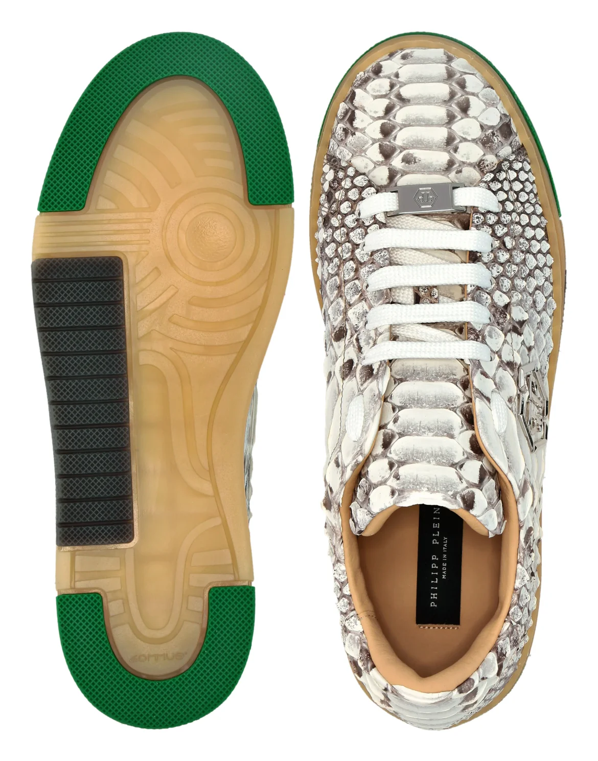 Real Python Low Top Sneakers, цвет: Бежевый