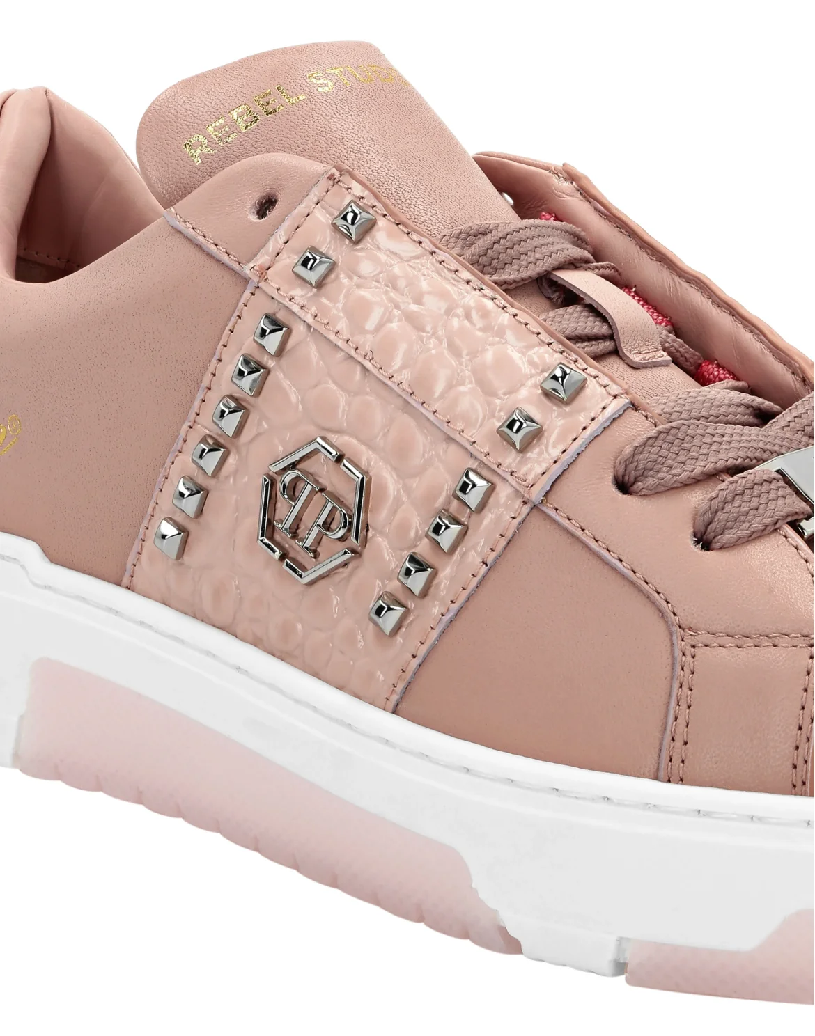 Low Top Sneakers Rebel Studs, цвет: Розовый