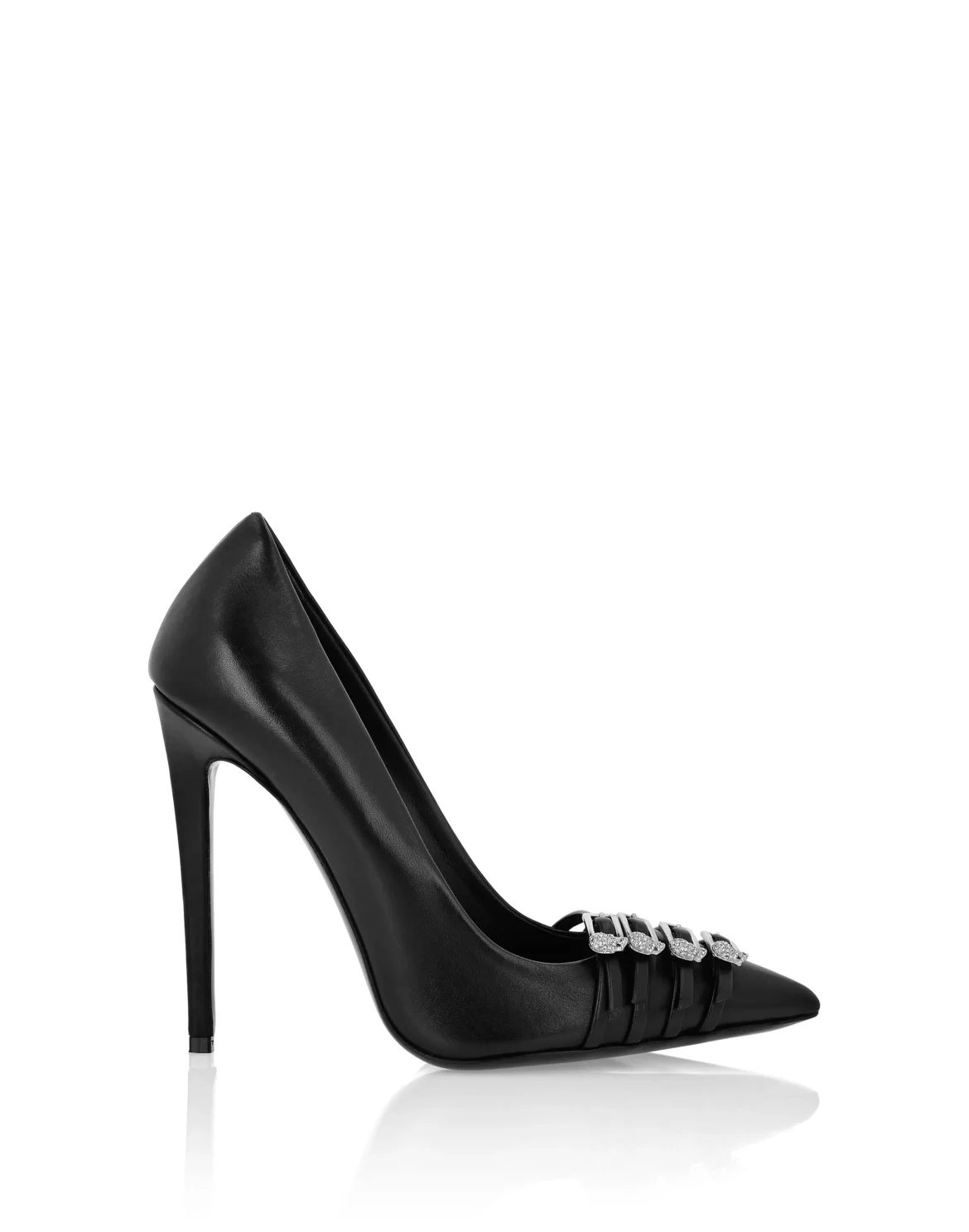 Multi-Strap Nappa Leather Pumps 12, цвет: Черный