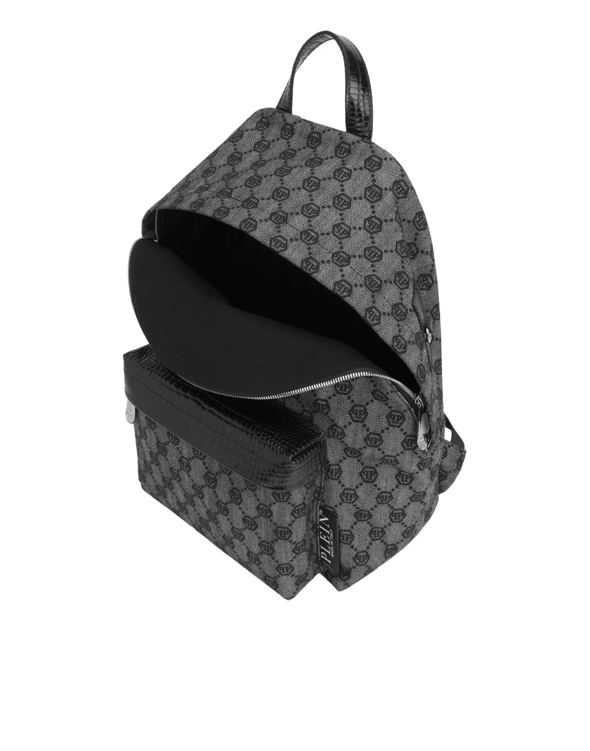 Denim Backpack Jacquard Monogram, цвет: Черный