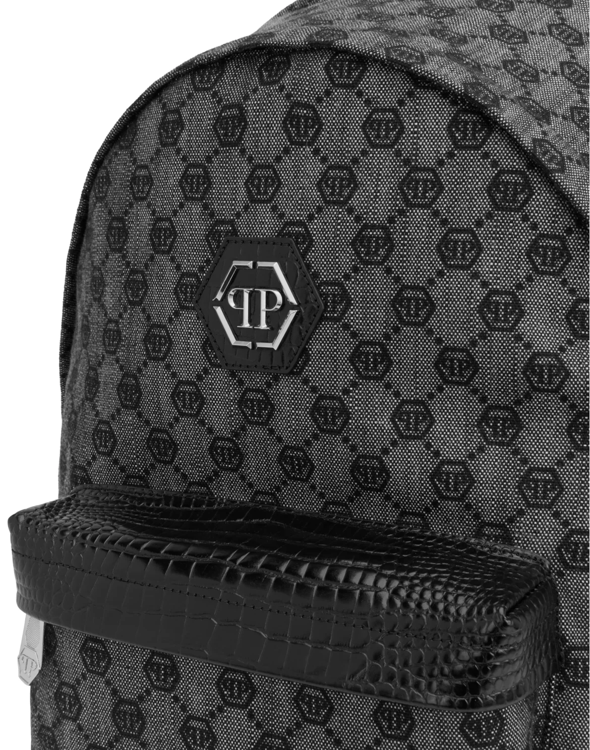 Denim Backpack Jacquard Monogram, цвет: Черный