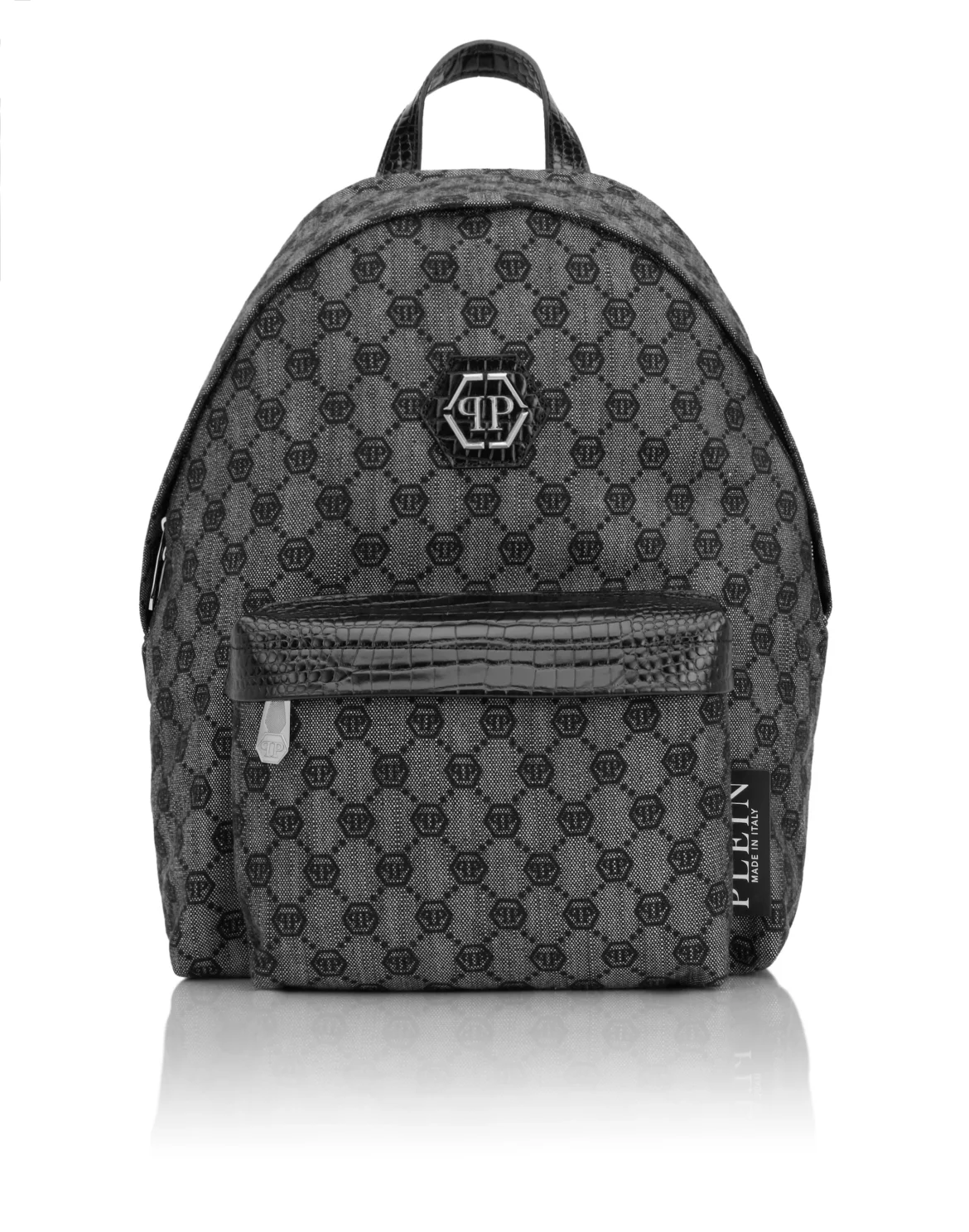 Denim Backpack Jacquard Monogram, цвет: Черный