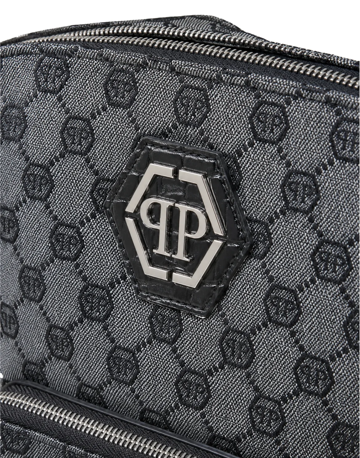 Denim Cross Body Bag Jacquard Monogram, цвет: Черный
