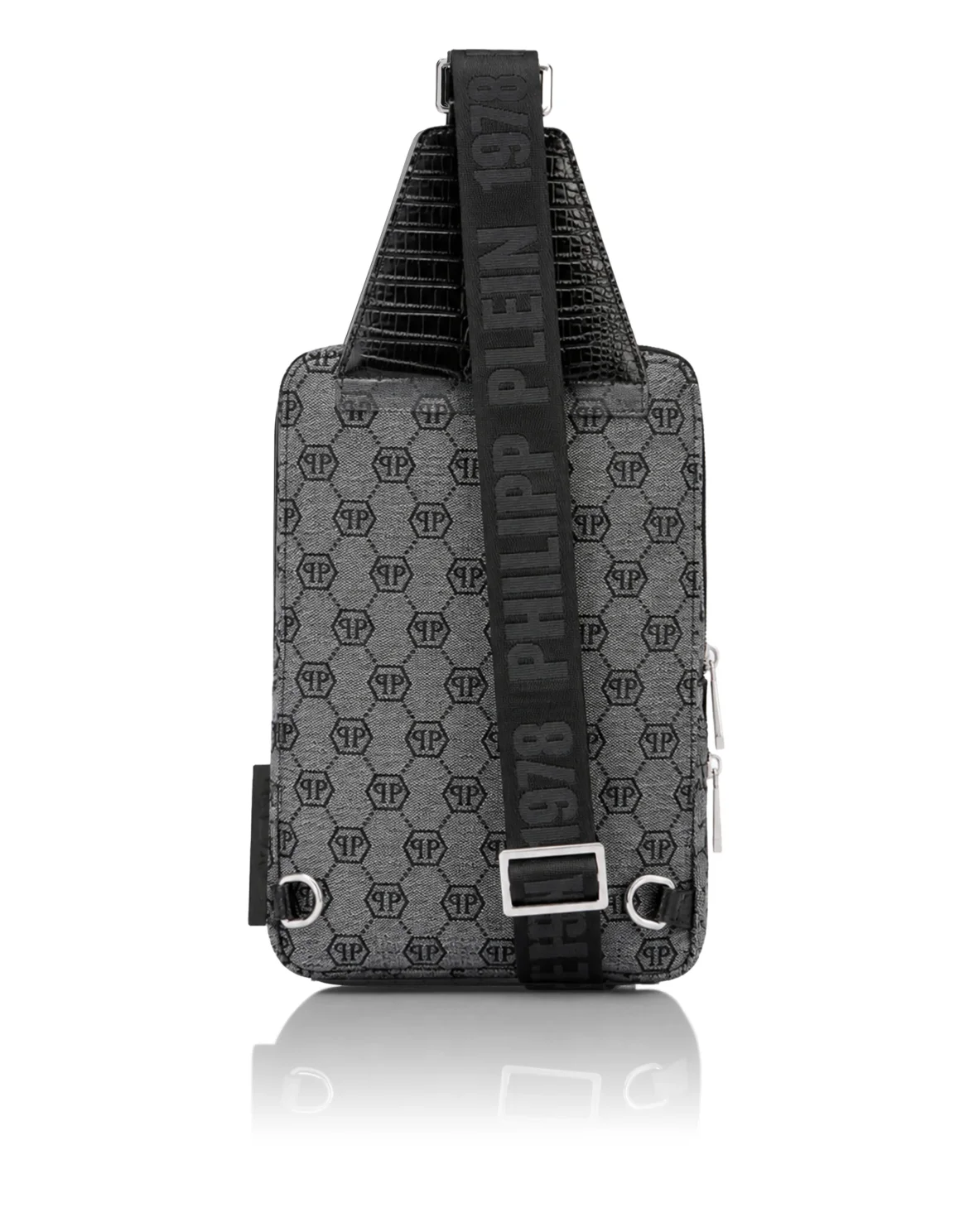 Denim Cross Body Bag Jacquard Monogram, цвет: Черный
