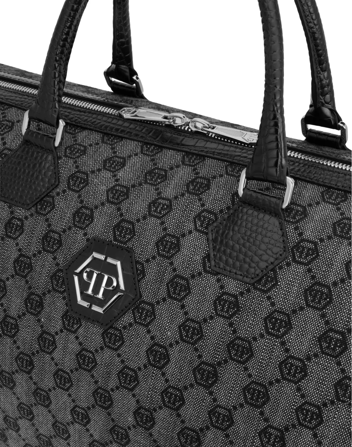 Denim Weekend Bag Jacquard Monogram, цвет: Черный