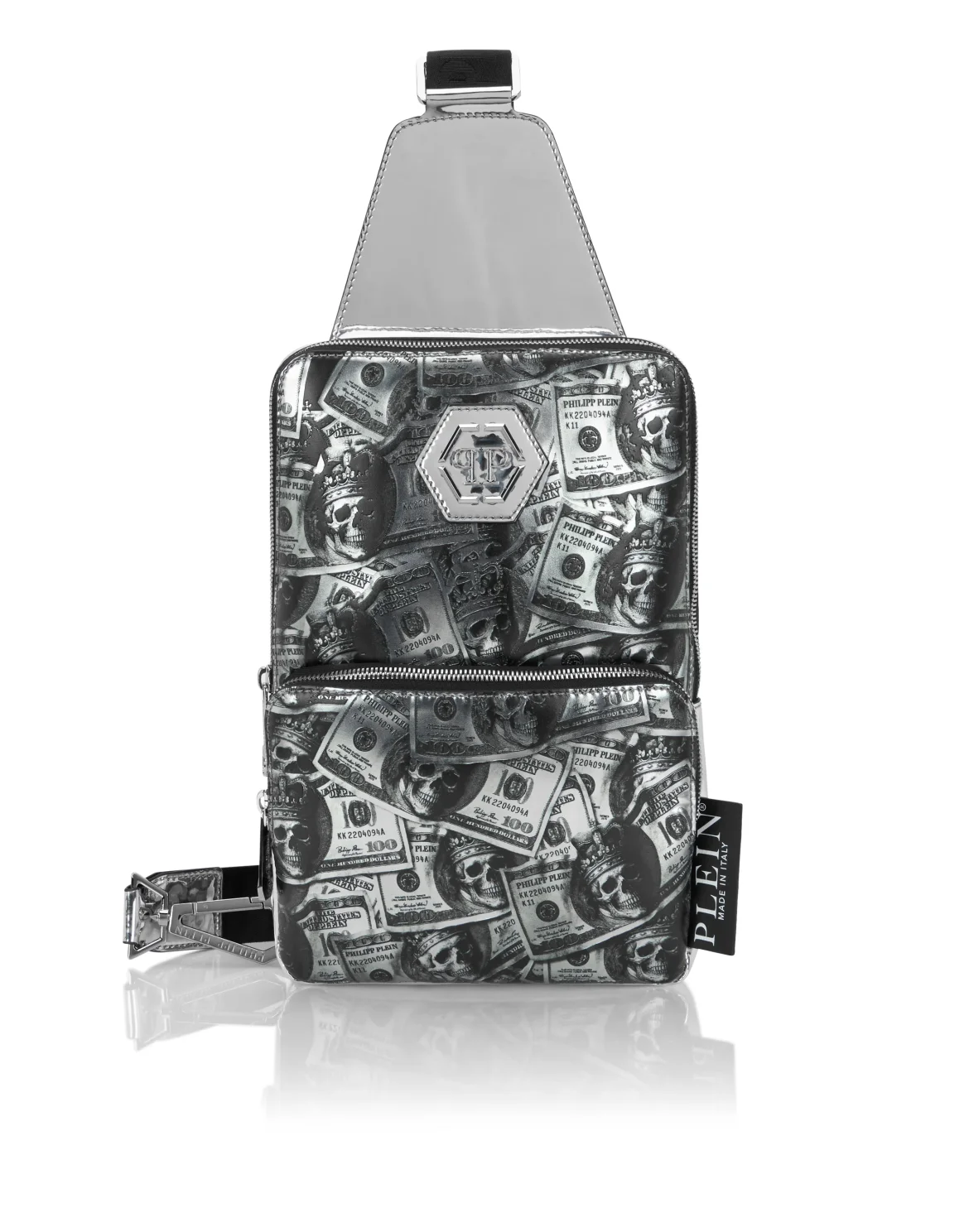 Mirror Cross Body 3D Dollar, цвет: Серебристый