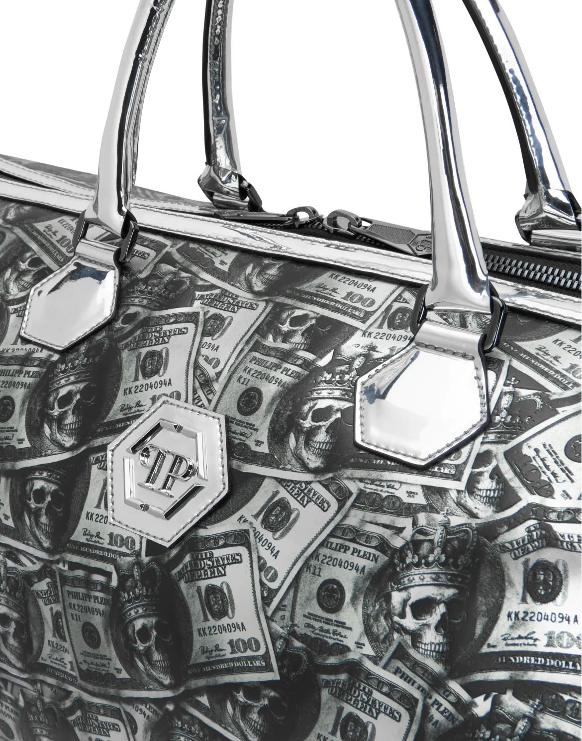 Mirror Weekend Bag 3D Dollar, цвет: Серебристый
