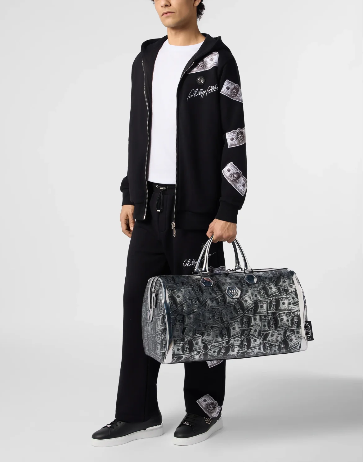 Mirror Weekend Bag 3D Dollar, цвет: Серебристый
