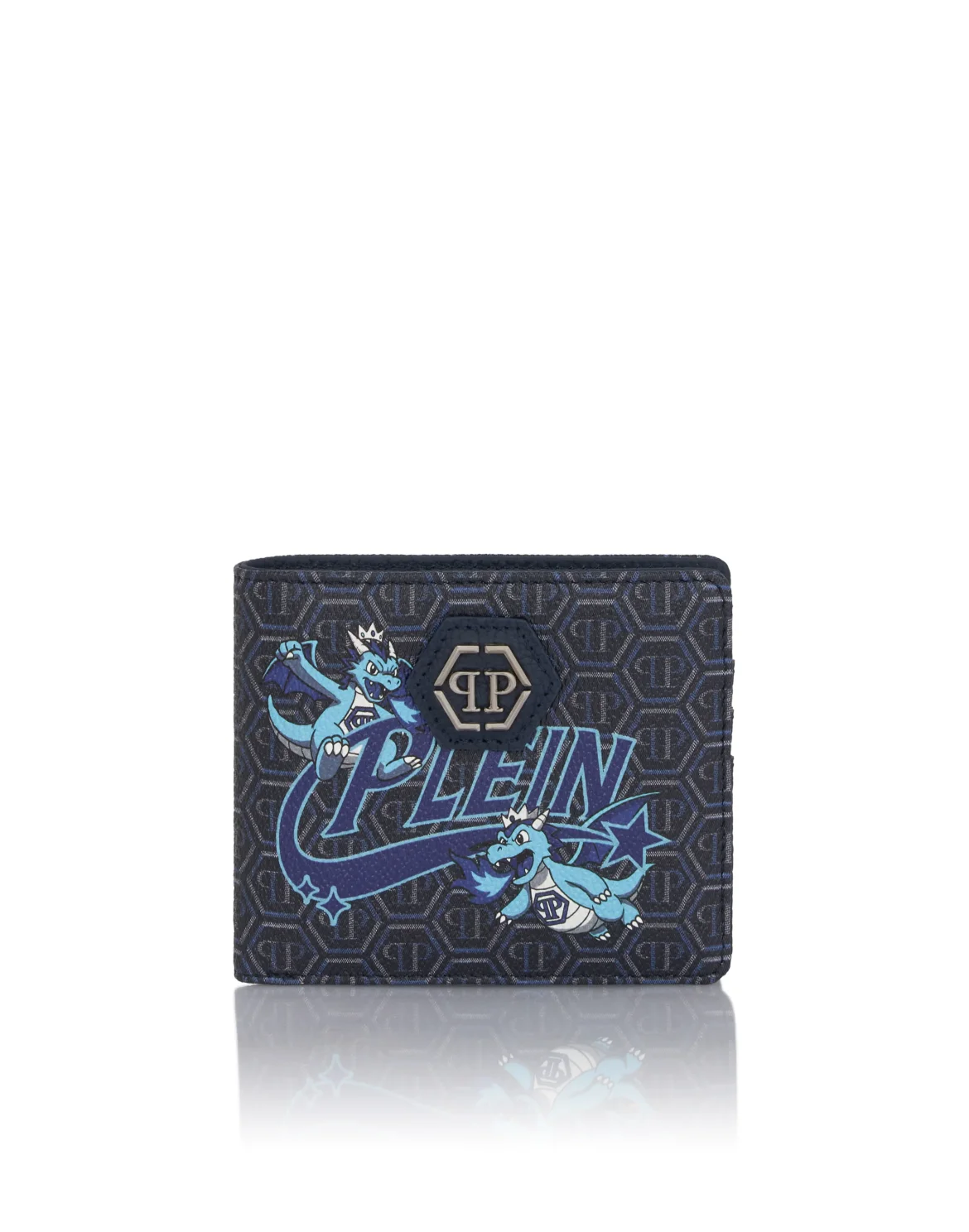 French Wallet Dragons Monogram, цвет: Синий