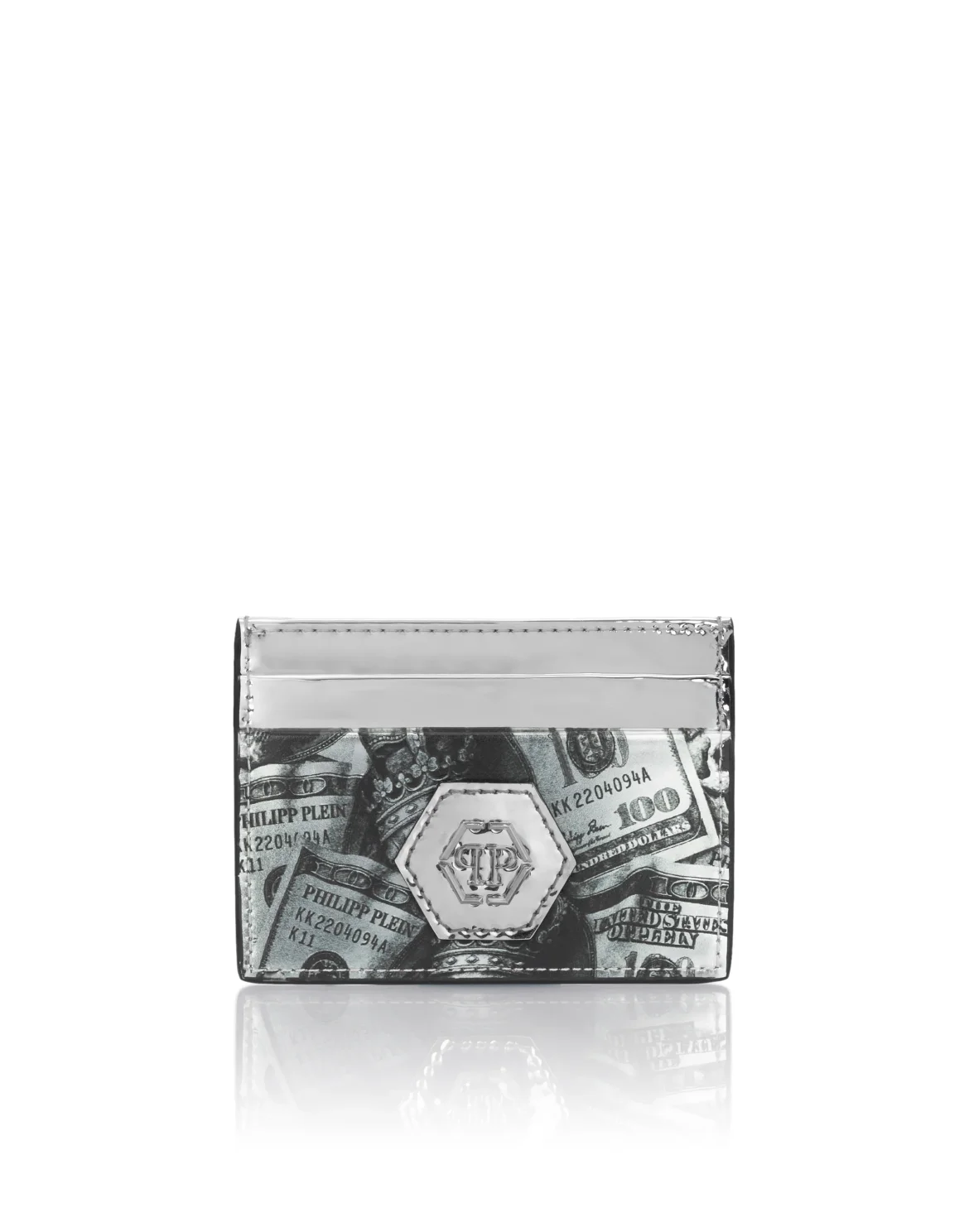 Mirror Card Holder 3D Dollar, цвет: Серебристый