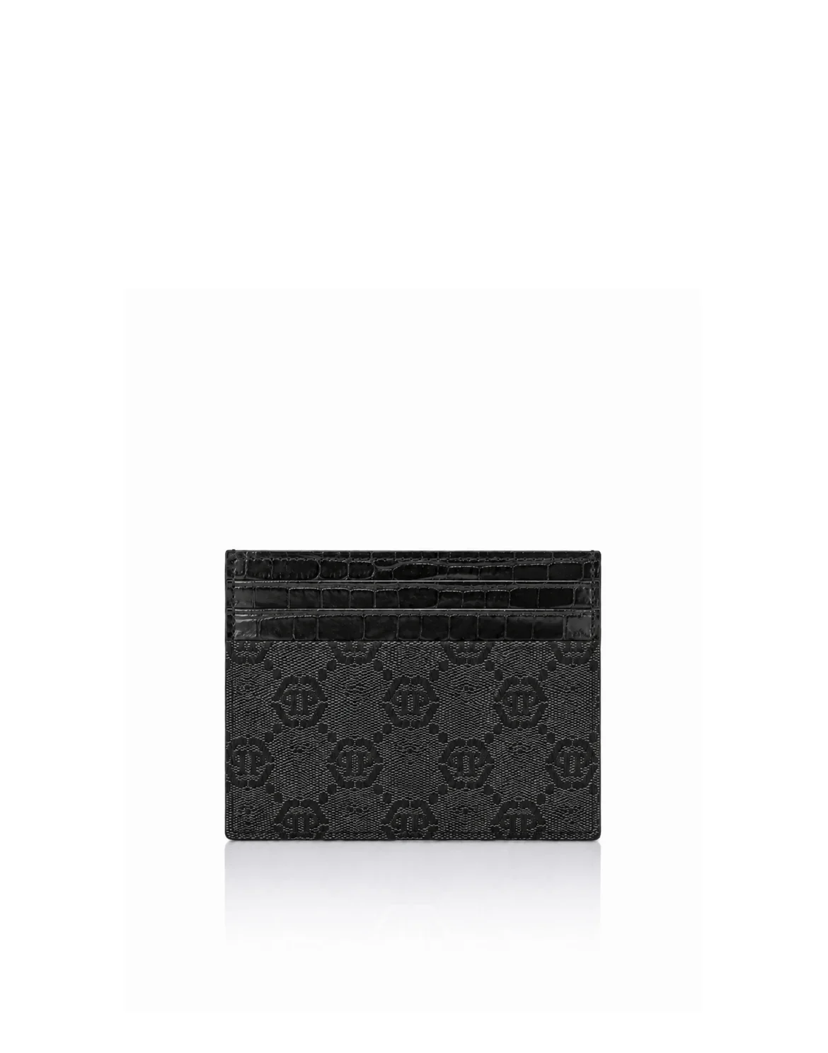 Denim Card Holder Jacquard Monogram, цвет: Черный