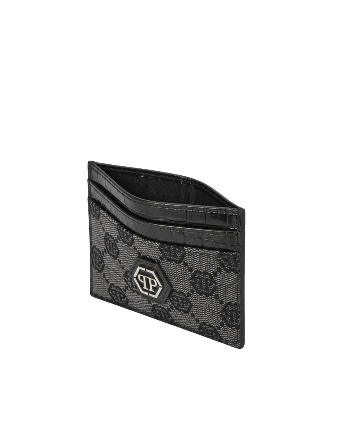 Denim Card Holder Jacquard Monogram, цвет: Черный